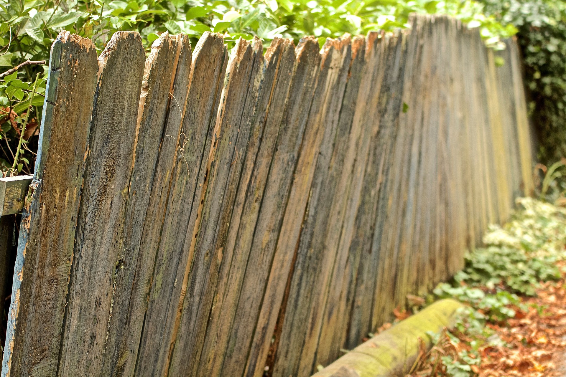 Wooden privacy fence repair